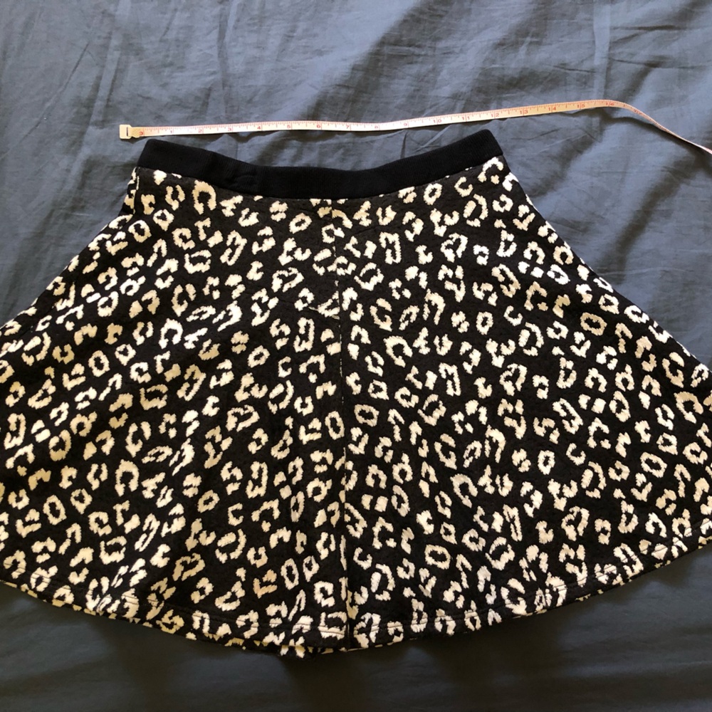 Eighty Eight Black and Cream Mini Skater Skirt